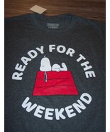 PEANUTS SNOOPY Ready For the Weekend T-Shirt MENS SMALL NEW w/ TAG - $19.80