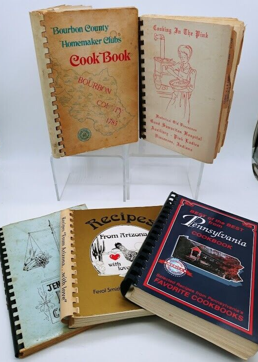 Primary image for Lot of 5 Regional Cook Books Arizona Indiana Virginia Pennsylvania Kentucky
