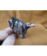 Y-BIR-HU-742) Pink black Hummingbird gemstone hummingbirds humming bird - $432.38 MXN