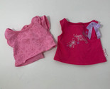 American Girl Truly Me 18” doll pink flower meet shirt Happy Birthday lo... - £6.25 GBP