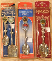 Collectors Souvenir State Spoons Idaho Baltimore Cape May Point NJ New Set of 3 - £13.61 GBP