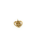 James Avery 14k Yellow Gold A&amp;M Heart Charm Pendant - $5,946.65 MXN
