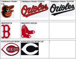 MLB Baltimore Orioles Boston Red Sox Cincinnati Reds Iron On Embroidered... - $9.99