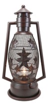 Old Fashioned Rustic Western Stars Electric Metal Lantern Lamp Or Shadow Caster - £35.43 GBP