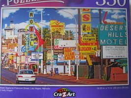 Puzzlebug 350 Pcs Fun Puzzle 18&quot;x11&quot; Motel Signs Fremont St Las Vegas Ag... - £6.96 GBP