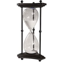 1 Hr. Hourglass Sand Timer In Stand White 16.5&quot; - £56.18 GBP