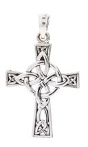Jewelry Trends Four Point Celtic Knot Cross Silver Pendant - £43.15 GBP