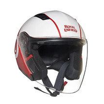 ROYAL ENFIELD LIGHTWING OPEN FACE HELMET - MATT RED &amp; WHITE - $152.99