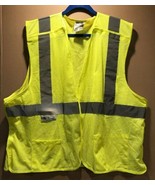 Adult Sz 2XL Radians Class 2 Reflective Safety Vest Yellow Mesh 3 Pockets - £11.89 GBP