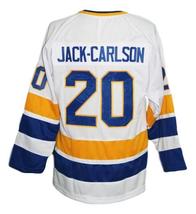 Jack-Carlson Minnesota Fighting Saints Retro Hockey Jersey White Any Size image 2