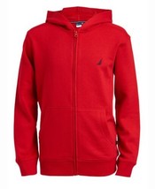 Nautica Little Boys Full Zip Fleece Hoodie,Red,4 - £31.47 GBP