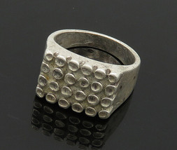 KABANA 925 Silver - Vintage Sculpted Square Dome Band Ring Sz 10 - RG19779 - £50.23 GBP