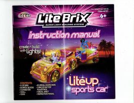 Cra-Z-Art Lite Brix Replacement Instruction Manual ONLY For Liteup Sport... - $9.85