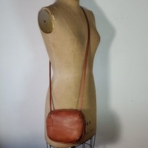 Di Angela Leather Mfg. Crossbody Bag Cushion Brown Handmade Vintage Smal... - £25.06 GBP