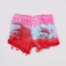 NEW Boutique Girls Tie Dye Denim Jean Shorts Size 7-8 - £6.72 GBP