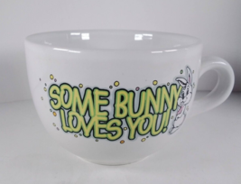 White &quot;Some Bunny Loves You&quot; Graphic Ceramic Coffee Mug - £11.58 GBP