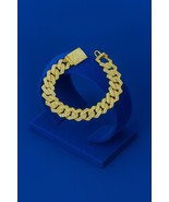 7.5 Inch Hip Hop Cuban Link Bracelet 18K Gold Plated 16mm For Men And Women - $25.59