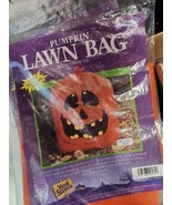 Vintage Halloween Fall Pumpkin Face Lawn Bags Yard Leaves Lot of 2 Sz 48... - €6,88 EUR