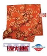 BATIK ORANGE TIE DYE BANDANA SOFT Kerala COTTON Head Neck Wrap Band Scar... - $130.97 MXN
