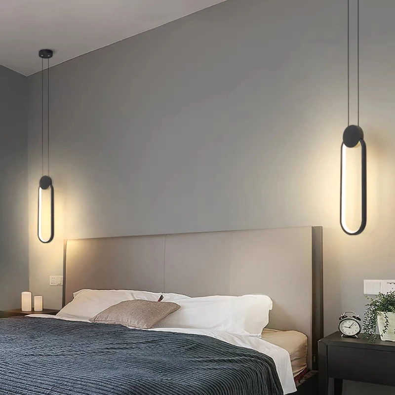 G pendant lamp with long wire dimmable led ceiling hanging light for restaurant bedroom thumb200