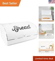 Stylish Rustic White Bread Box - Versatile Enamelware Storage for Every ... - €58,24 EUR