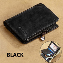 Genuine Leather Wallets for Men Vintage Short Multi Function Business Purse Bloc - £43.05 GBP