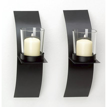 One Set of Two (2) Sconces ** MOD-ART CANDLE WALL SCONCE DUO SET ** NIB - $24.70