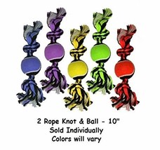 MPP Nuts for Knots Dog Rope Toys Tennis Ball Durable Chew Choose Shape Colors Va - £8.27 GBP+