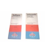 Standard Oil Indiana &amp; Indianapolis 1975 Vintage Maps &amp; Directory Set Of 2  - £5.33 GBP