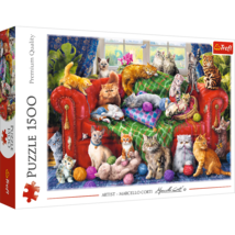 1500 Piece Jigsaw Puzzles, Kittens on the Sofa, Cats puzzle, Animals, Ad... - £18.42 GBP