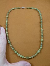 (v326-137) 22&quot; long Chinese turquoise oblong round bead beaded gemstone Necklace - £49.32 GBP