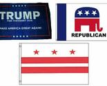 K&#39;s Novelties 3x5 Trump #1 &amp; Republican &amp; District of Columbia Wholesale... - £18.57 GBP