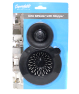 2 In 1 Kitchen Sink Strainer With Sink Stopper Cover Silicone and Plasti... - $10.74 CAD
