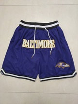 Baltimore Ravens Football Shorts Vintage with Pockets Purple Stitched S-3XL - £40.51 GBP
