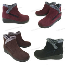New Women's Winter Boots Fashion Zipper Ankle Warm Fur Lined Shoes, Size... - $14.35