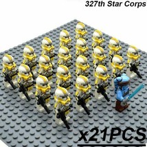 21Pcs/set Clone Troopers 327th Star Corps Aayla Secura Star Wars Minifigures Toy - £24.24 GBP