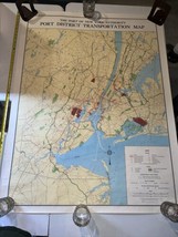 Vintage Oversized New York City Port Authority 1967 Map Litho Large - 50 INCHES! - £359.86 GBP