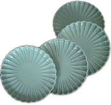 Set Of Four (4) Pioneer Woman ~ Colette ~ Scallop ~ Green ~ 8.66&quot; Salad Plates - $56.10