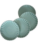 Set of Four (4) Pioneer Woman ~ COLETTE ~ SCALLOP ~ GREEN ~ 8.66&quot; Salad ... - $56.10
