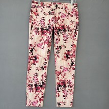 DKNY Jeans Women Size 6 Pink Jegging Stretch Preppy Floral Classic Midrise Zip - £13.66 GBP