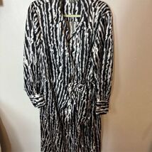 Worthington Women's 2XL Black Wave Shirt Dress Knee Length Long Sleeve - $35.64