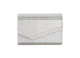 allbrand365 designer Womens Maria Envelope Glitter Clutch, NS, Silver - £78.51 GBP