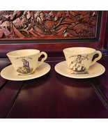 VTG Porcelain Teacup &amp; Saucer Set Rare 1930&#39;s Edwin Knowles American Rev... - $854.11 MXN