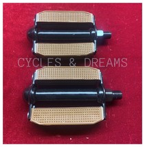 1/2&quot;  BROWN /BLACK VINTAGE SCHWINN STINGRAY  BLOCK PEDALS, CRUISER LOWRI... - £14.37 GBP