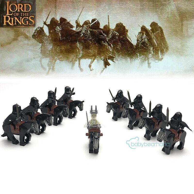 18Pcs Lord Of The Rings King Return Mordor Ringwraith With Horse Minifigure Toys