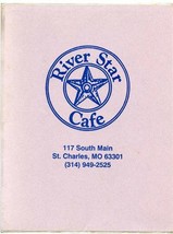 River Star Cafe Menu South Main St Charles Missouri 1994 - £14.24 GBP
