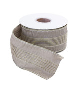 Grey Glittered Ribbon 2.5&quot; x 10 yds. - $71.48 CAD