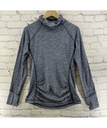 New Balance Athletic Top Womens Sz M Blue Heathered Base Layer  - $9.89