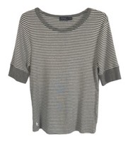 Polo Ralph Lauren Womens Shirt Size L Large Gray Striped Short Sleeve Casual  - £17.90 GBP