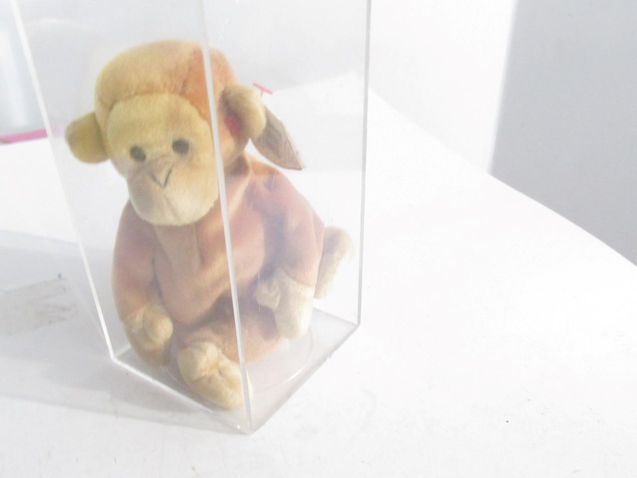 BEANIE BABY BY TY BONGO THE MONKEY  NEW IN DISPLAY CASE W/TAG ERROR- IGG... - $474.05